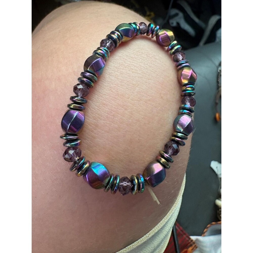 Rainbow hemtite Stretch Bracelet